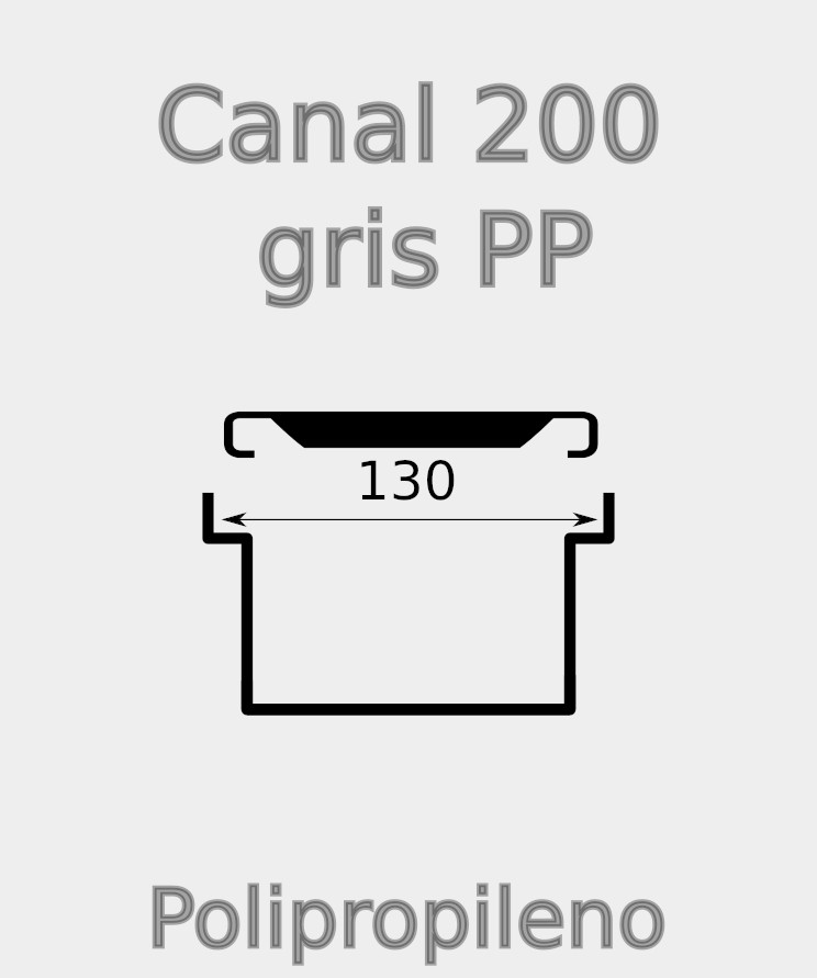 Canal PP200 gris